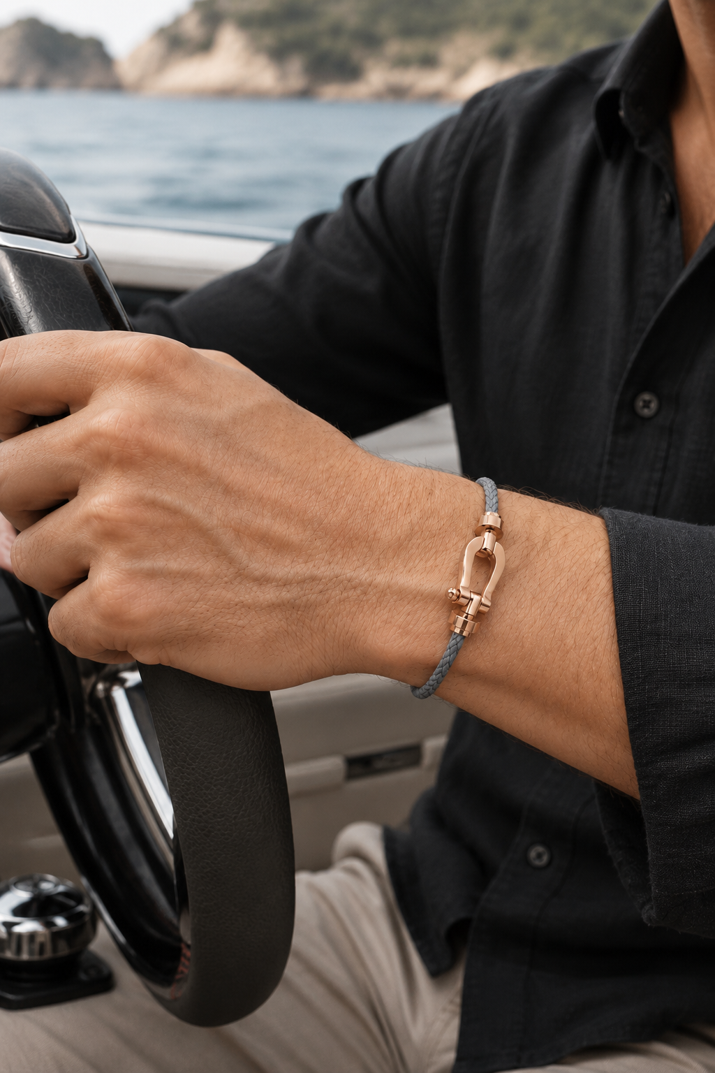 Aurelio Armband Grau / Roségold