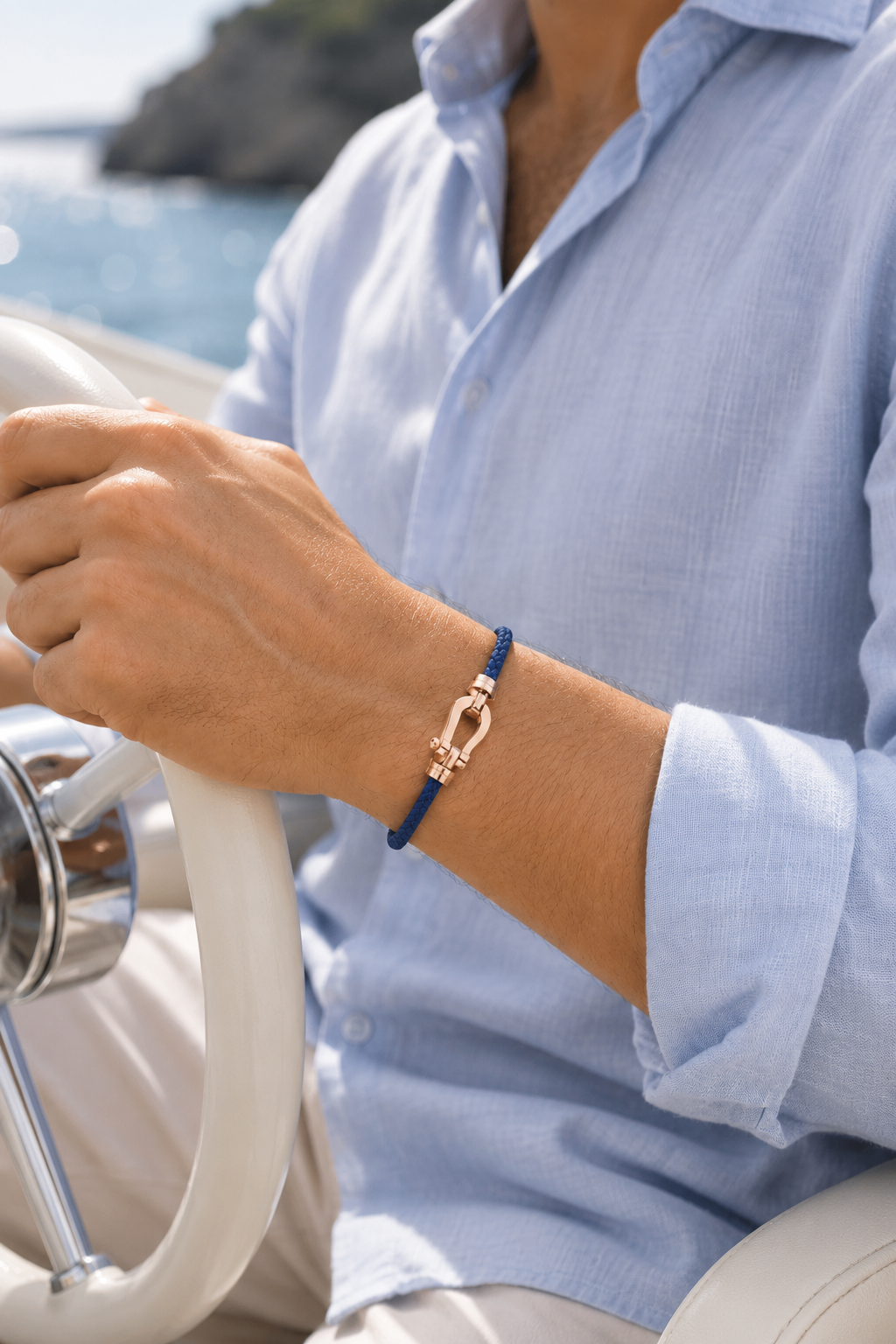 Aurelio Armband Navy / Roségold