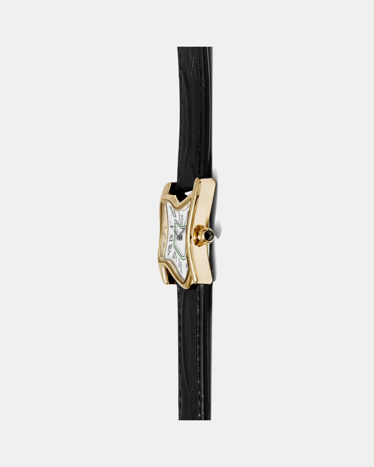 Quadratische Schmelz-Uhr Klein Gold