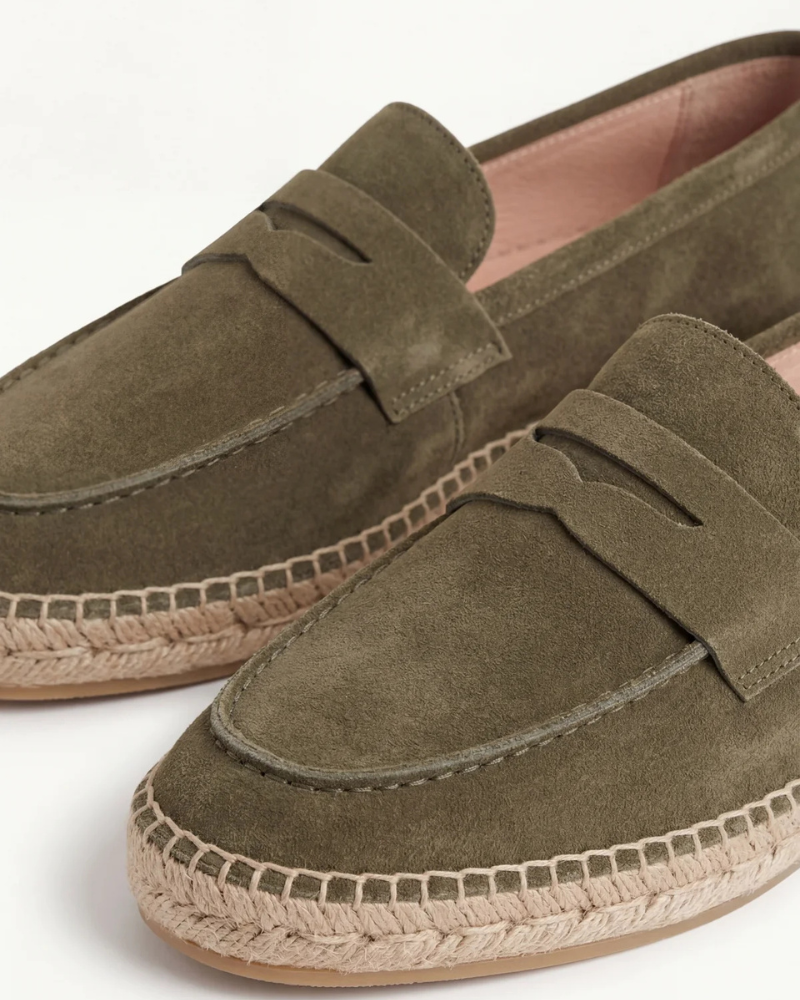 Olive Wildleder Riviera Espadrille