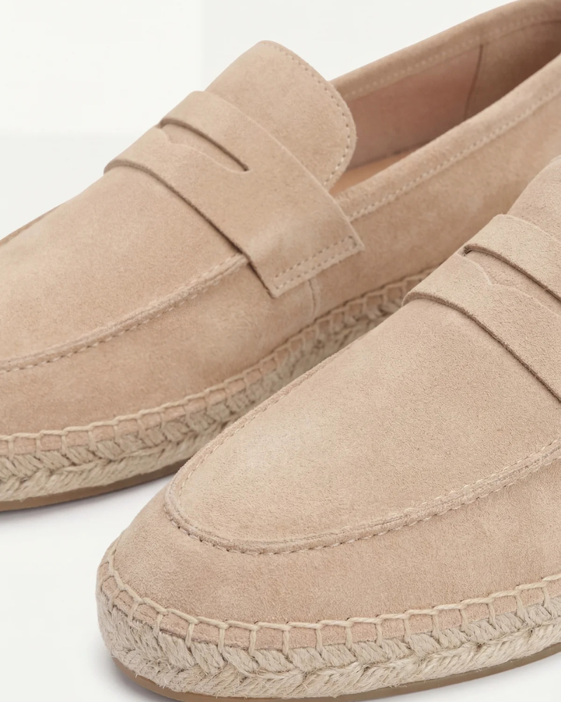Beige Wildleder Riviera Espadrille