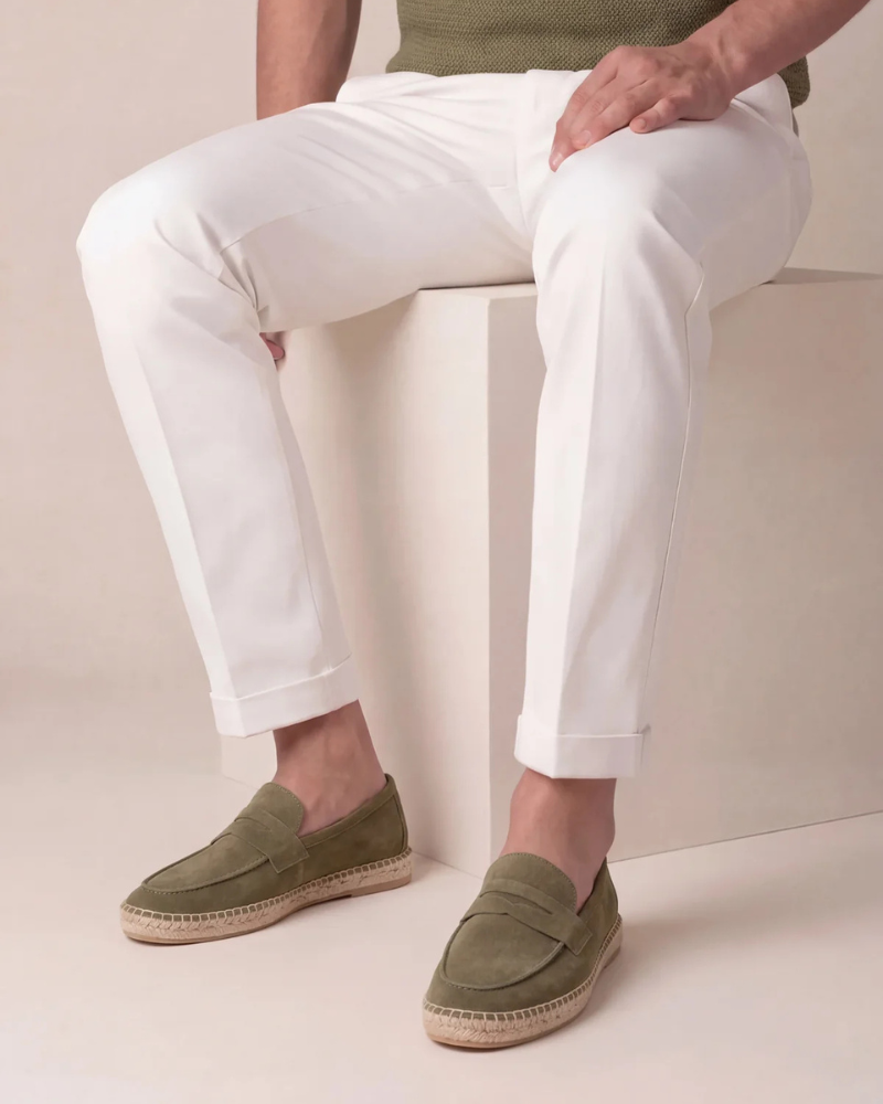 Olive Wildleder Riviera Espadrille