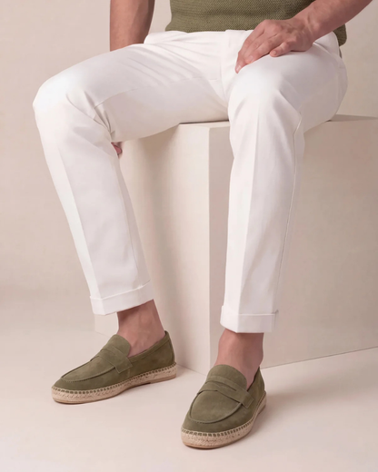 Olive Wildleder Riviera Espadrille