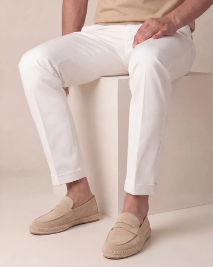 Beige Wildleder Riviera Espadrille