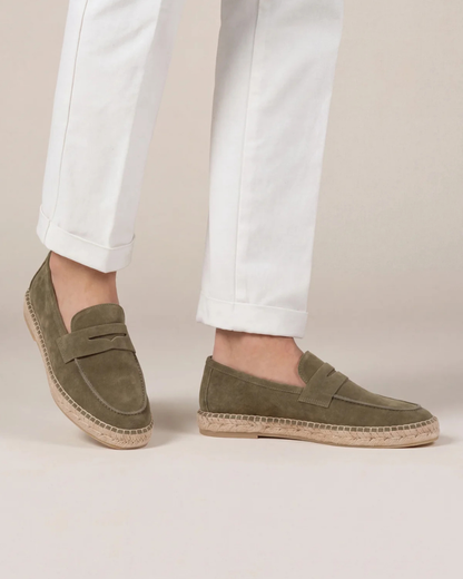 Olive Wildleder Riviera Espadrille