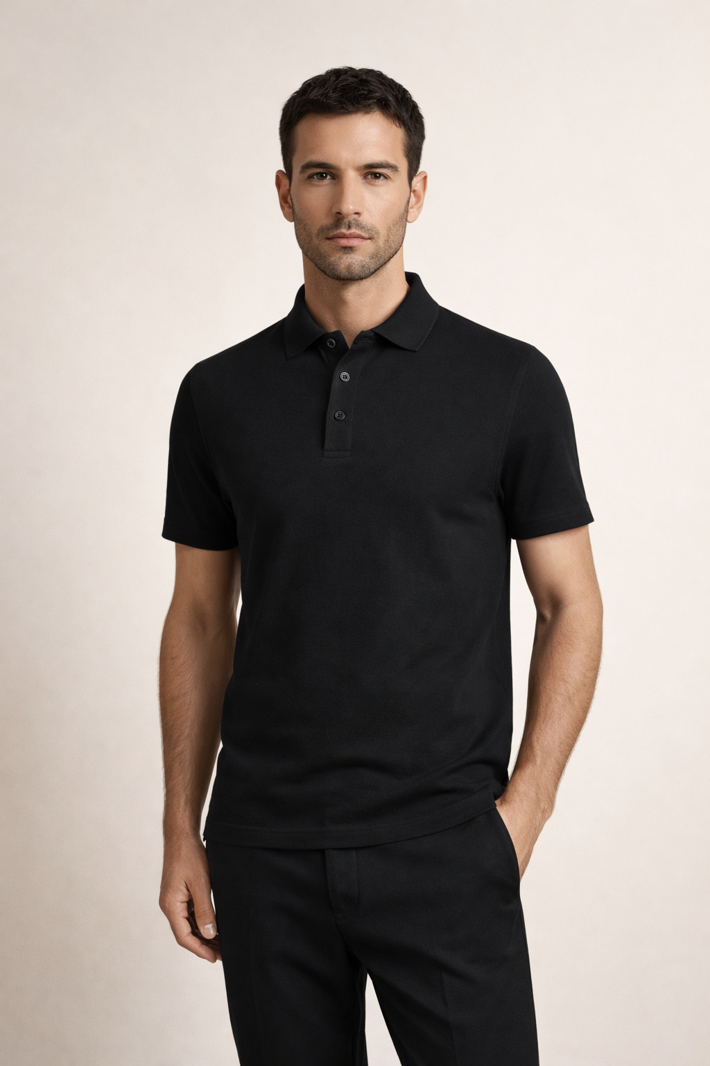Verfeinertes Polo Schwarz