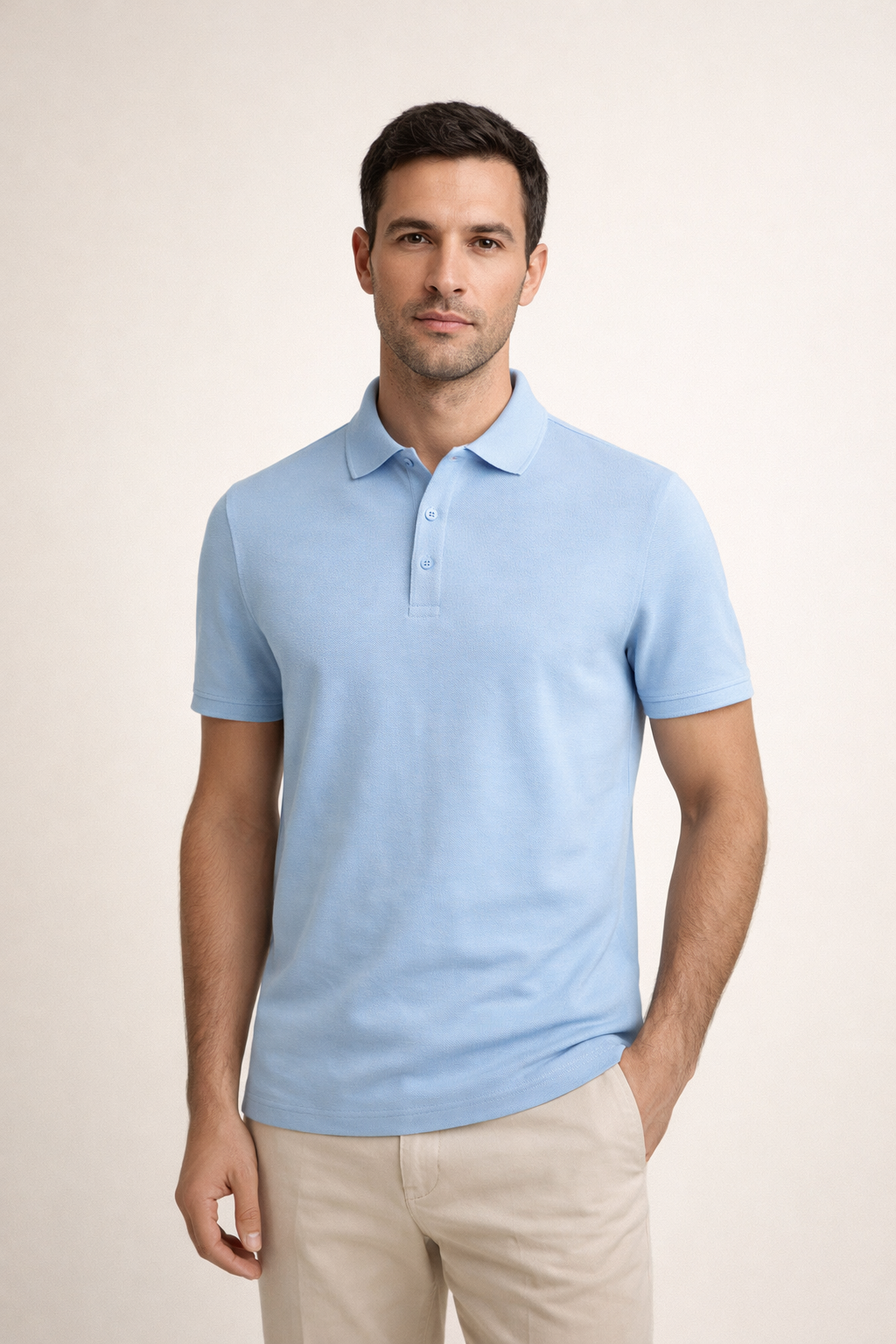 Verfeinertes Polo Hellblau