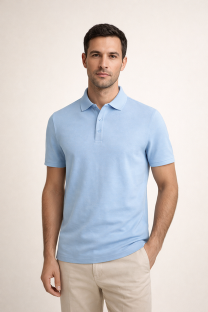 Verfeinertes Polo Hellblau