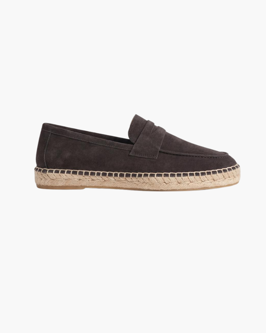 Kaffeebraune Suède Riviera Espadrille