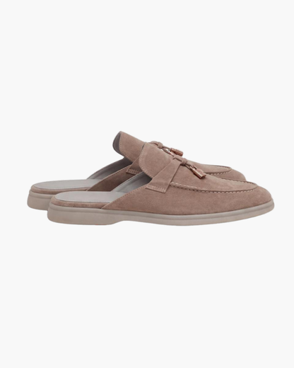 Beige Wildleder Mediterraner Mule
