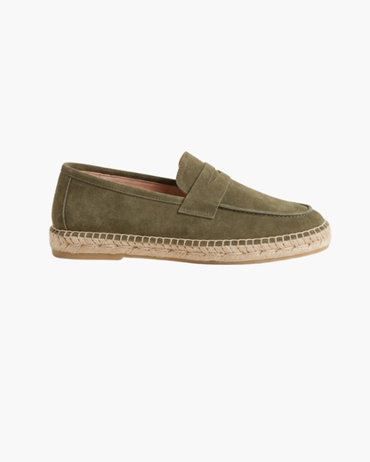 Olive Wildleder Riviera Espadrille