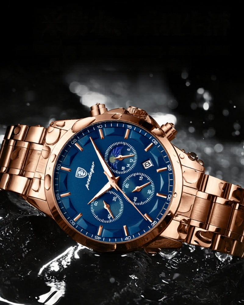 Präzisions-Chronograph Edelstahl-Uhr