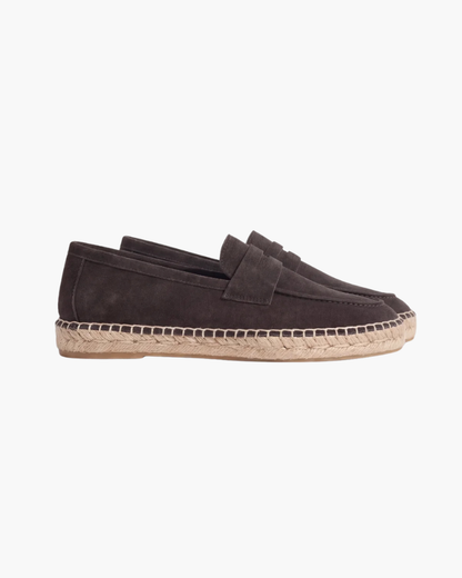 Kaffeebraune Suède Riviera Espadrille