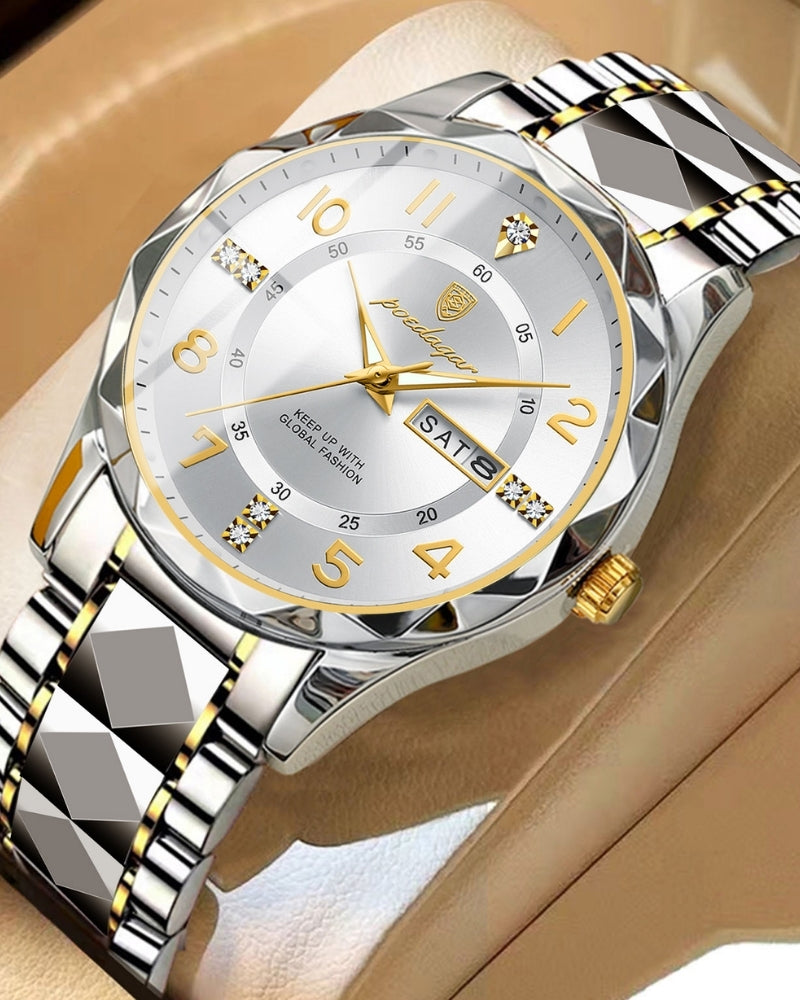 Klassische Zwei-Ton Stahl Uhr