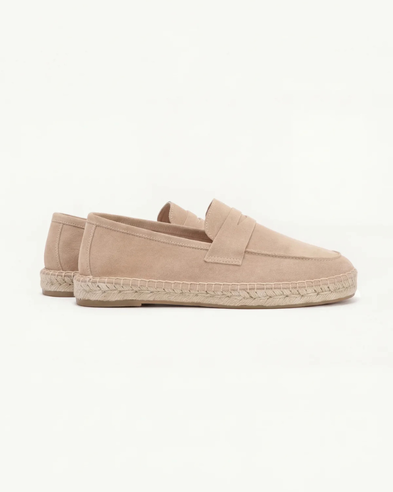 Beige Wildleder Riviera Espadrille