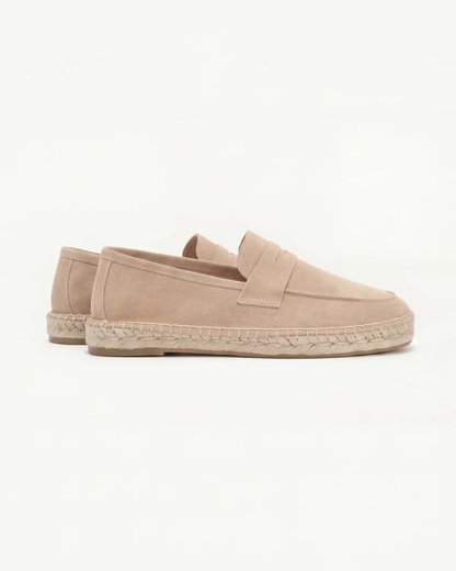 Beige Wildleder Riviera Espadrille