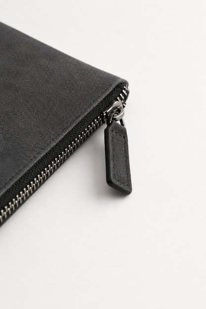 Alcantara Clutch Bag Dunkelgrau