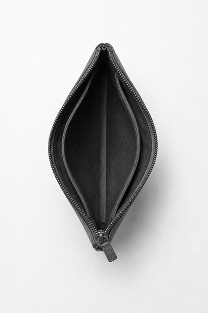 Alcantara Clutch Bag Dunkelgrau