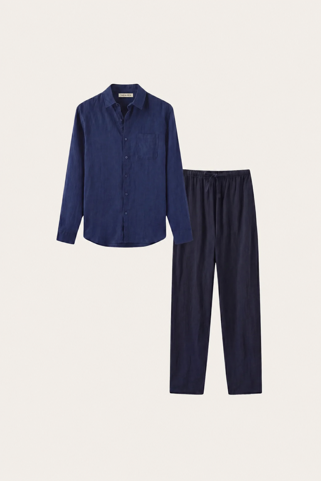 Bellagio Leinen Set Langarm Navy
