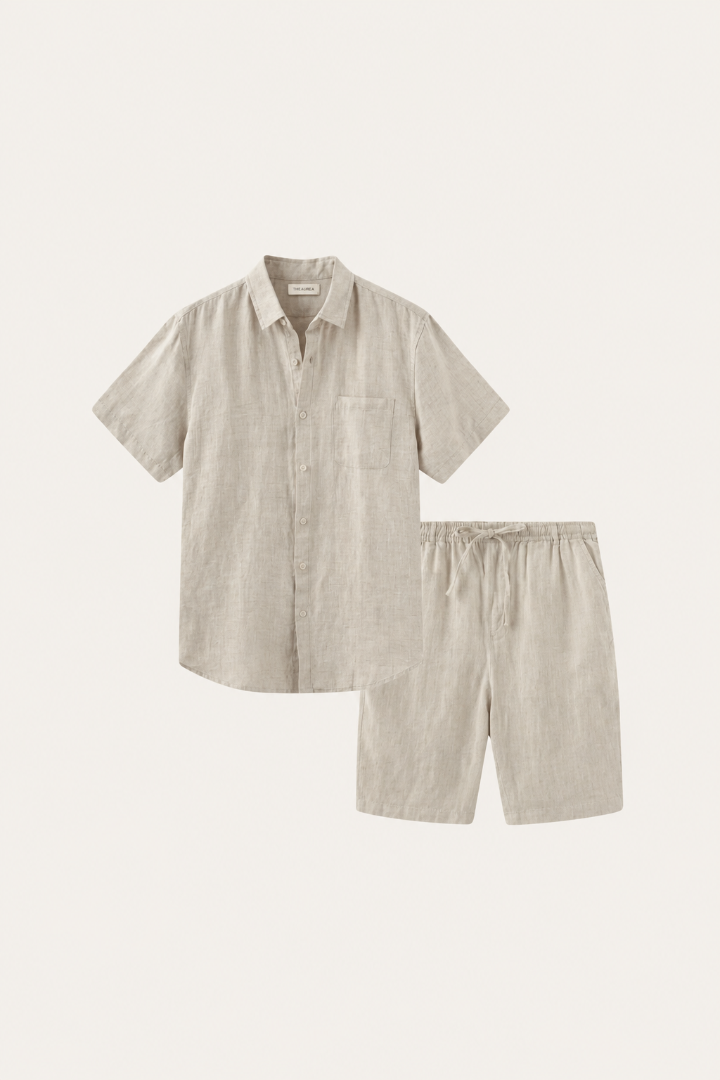 Verona Leinenhemd & Shorts Beige