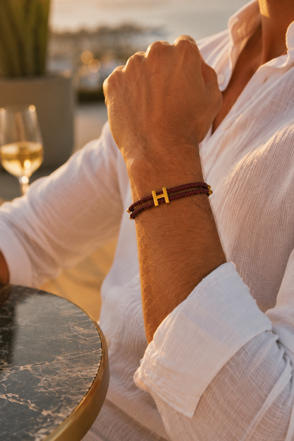 Aurea Armband Burgunder/Gold