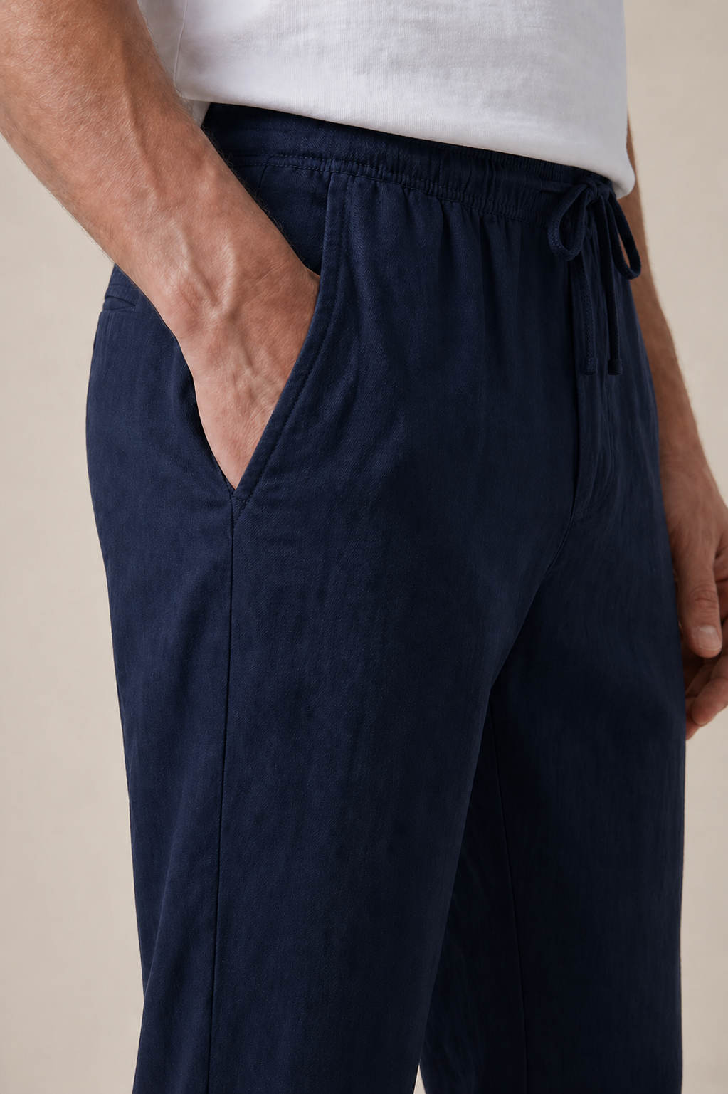 Leinen Bayside-Hosen Navy