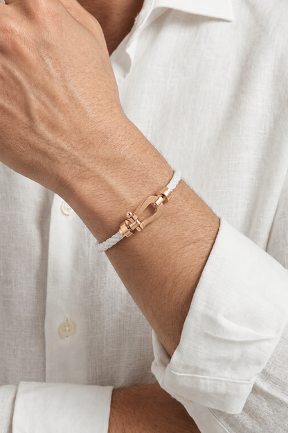 Aurelio Armband Weiß / Roségold