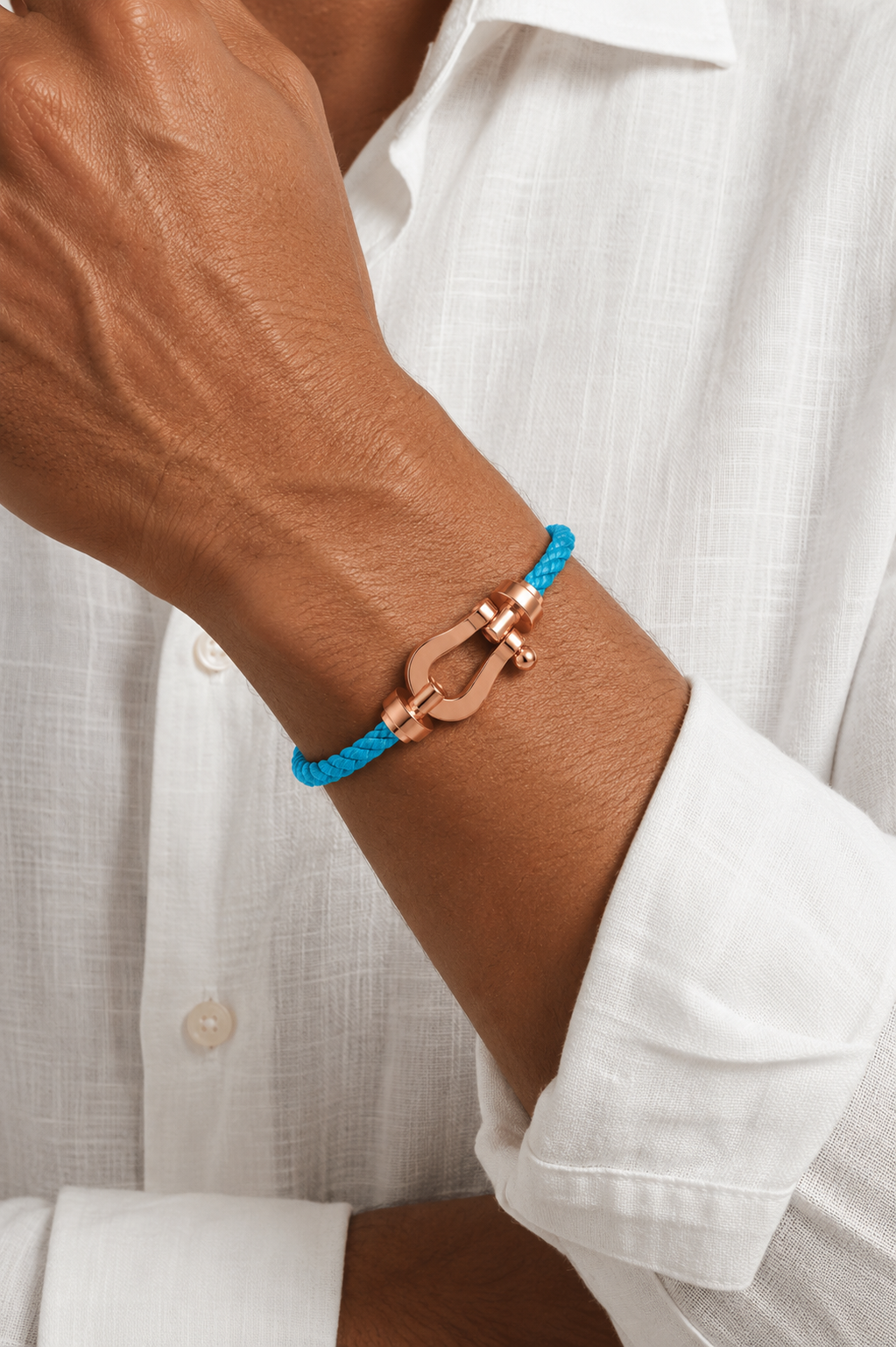 Aurelio Armband Hellblau / Roségold
