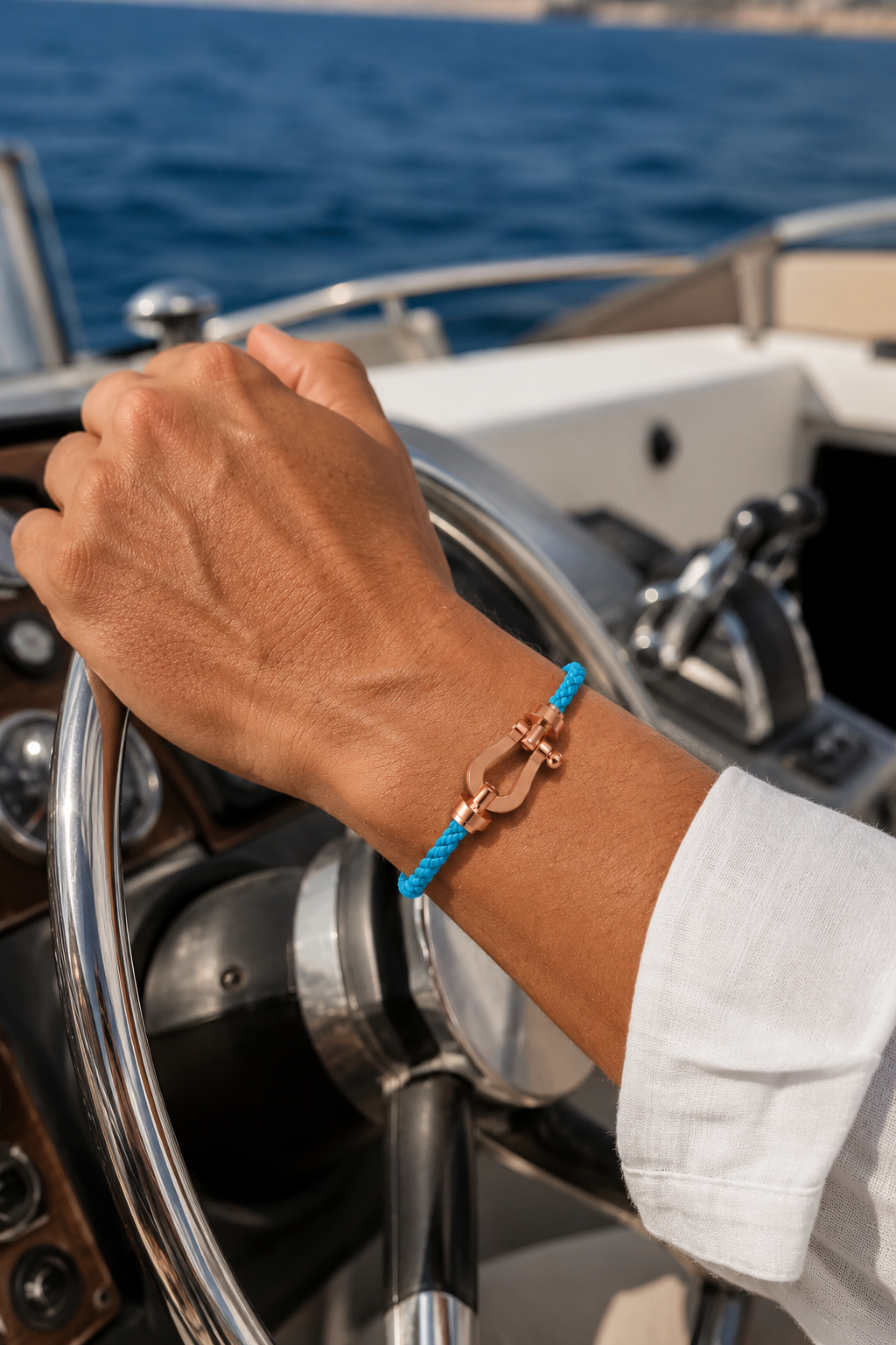 Aurelio Armband Hellblau / Roségold