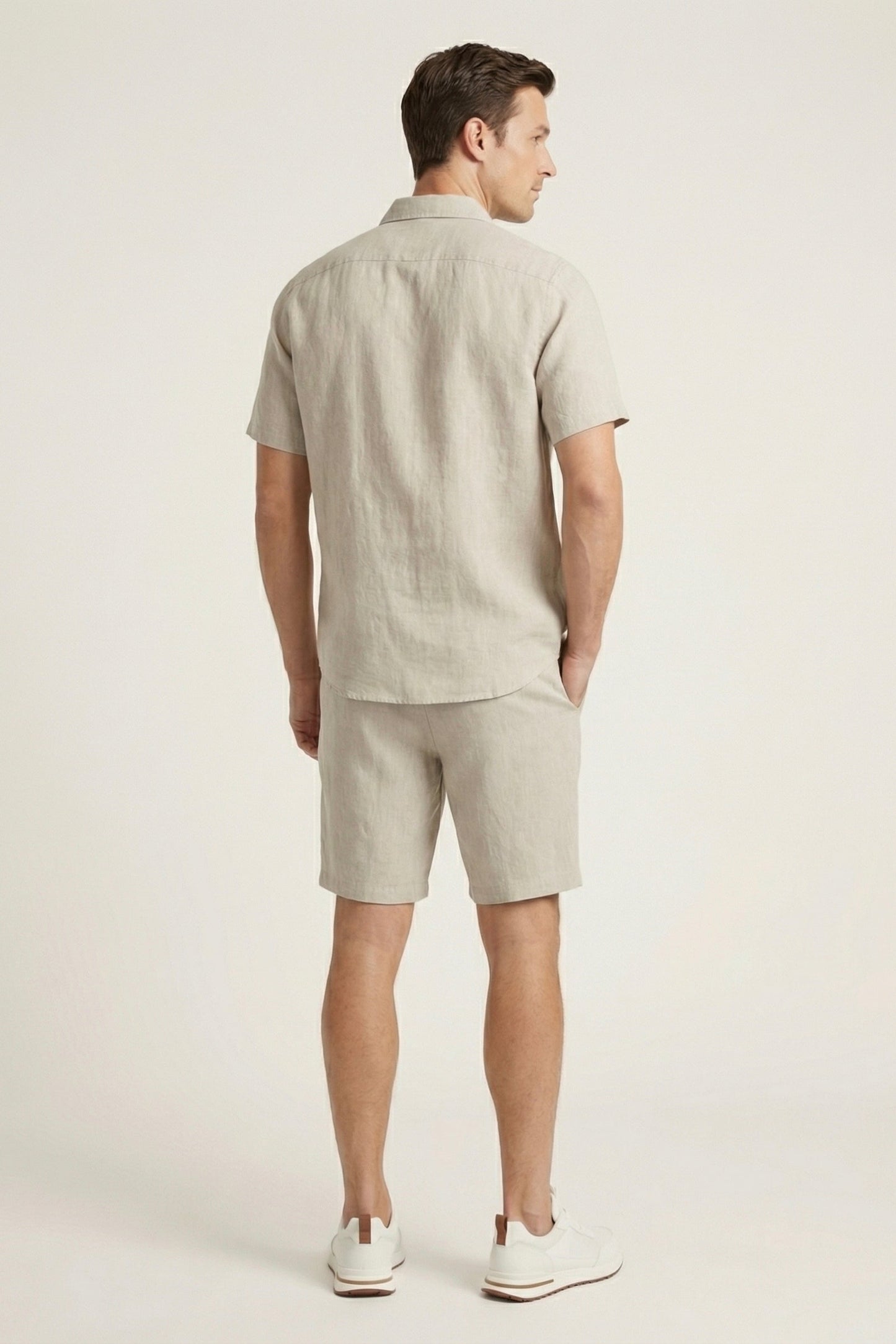 Verona Leinenhemd & Shorts Beige