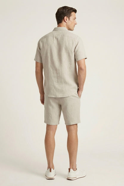 Verona Leinenhemd & Shorts Beige