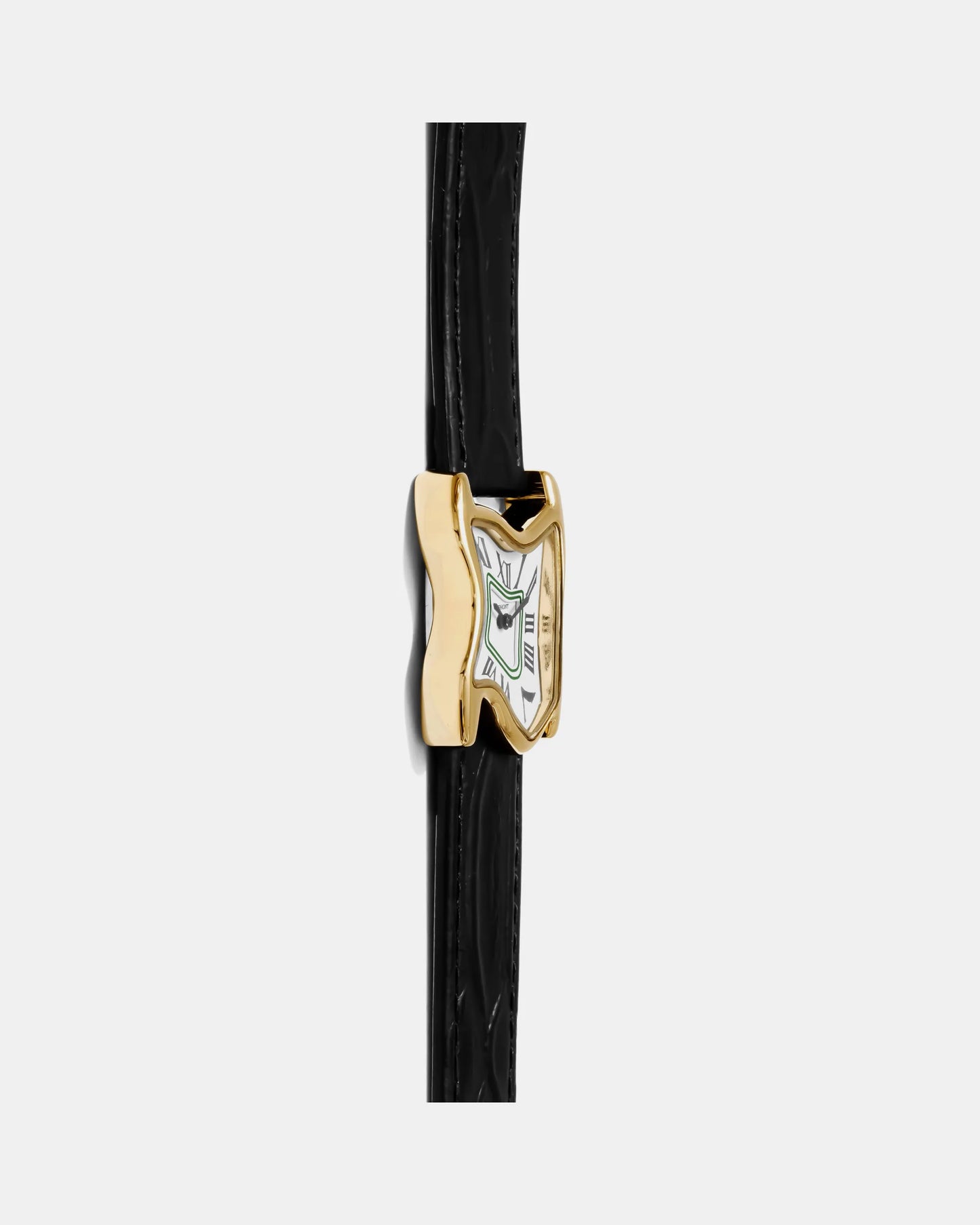 Quadratische Schmelz-Uhr Klein Gold