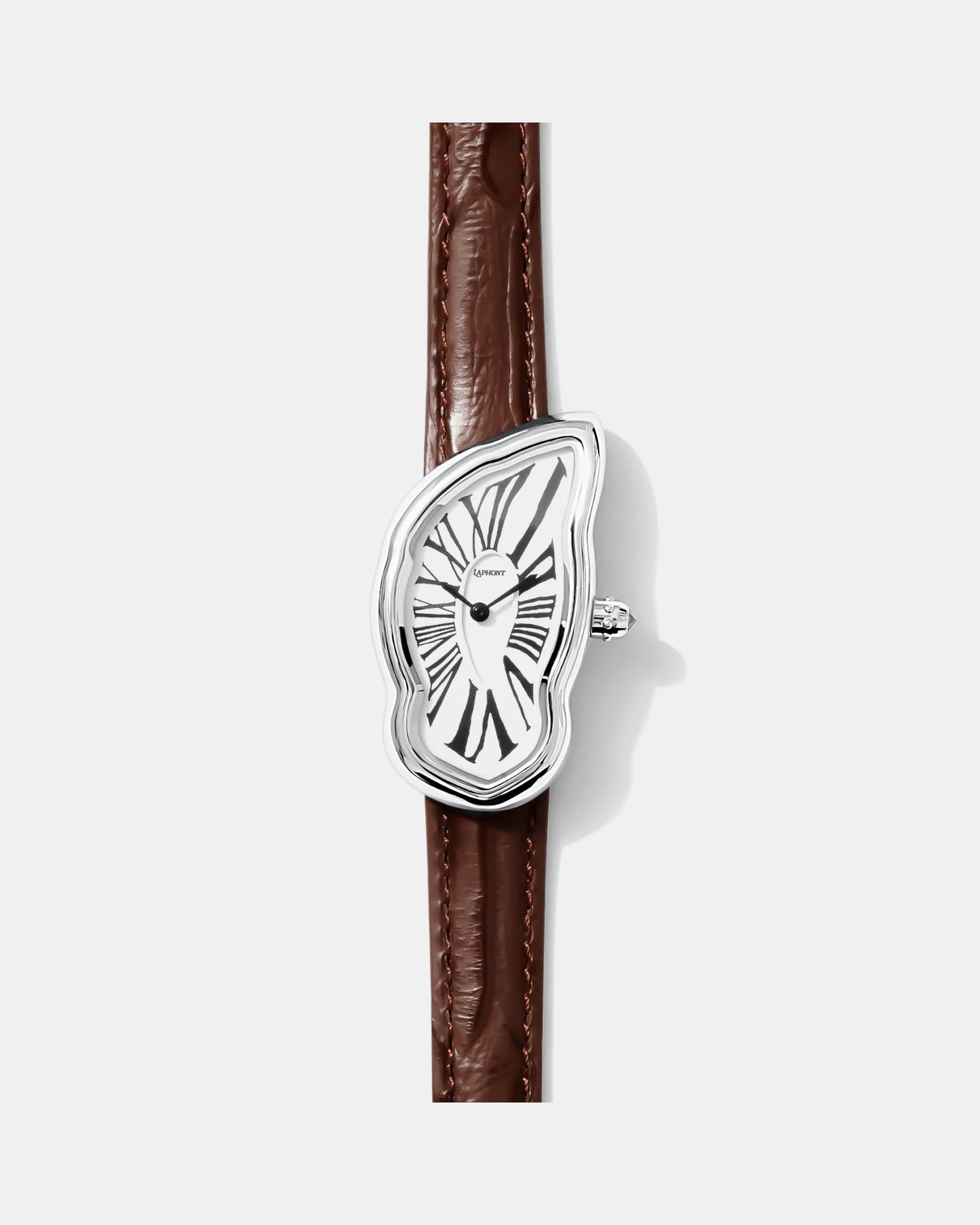 Schmelzende Uhr Groß Silber