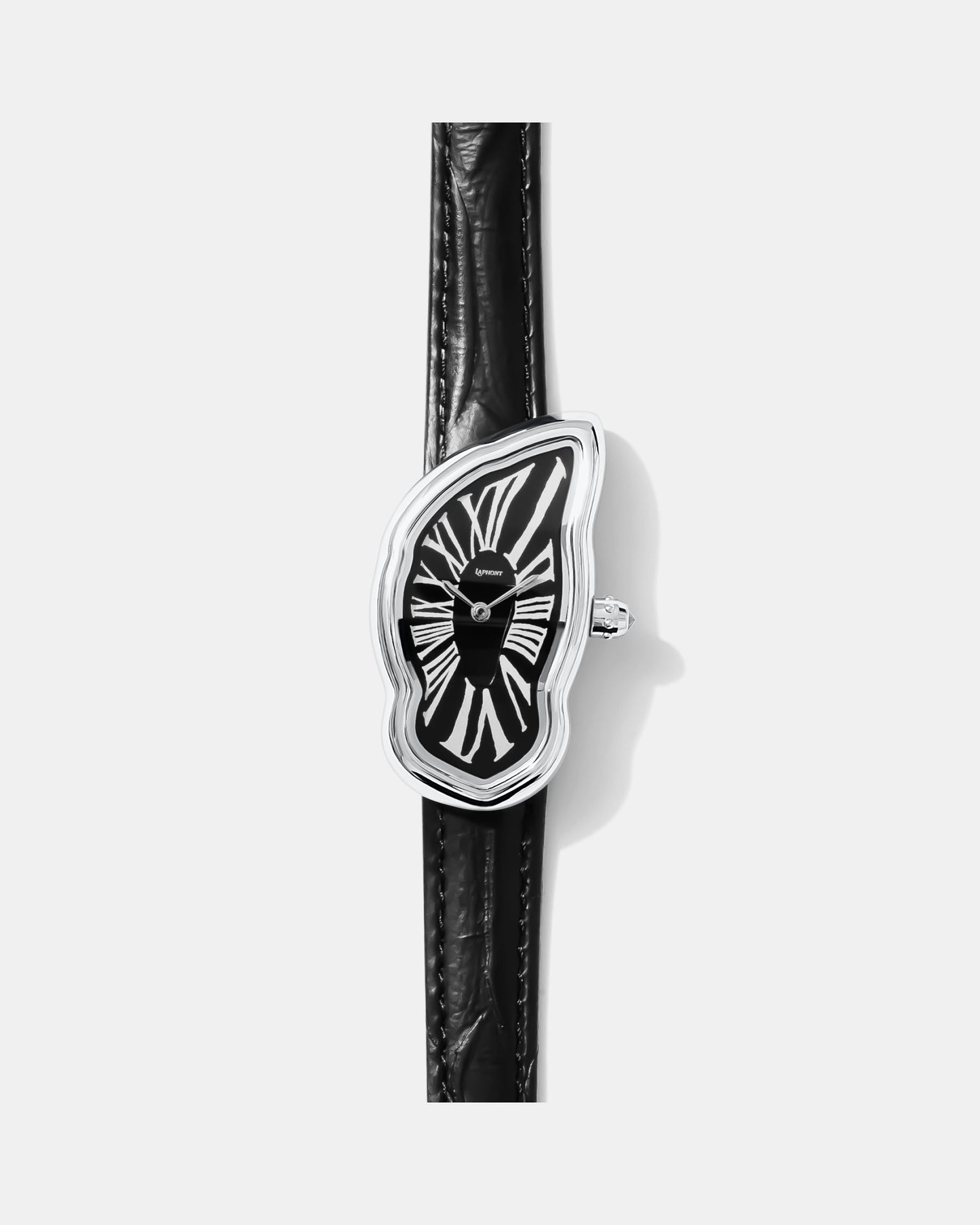 Schmelzende Uhr Groß Silber