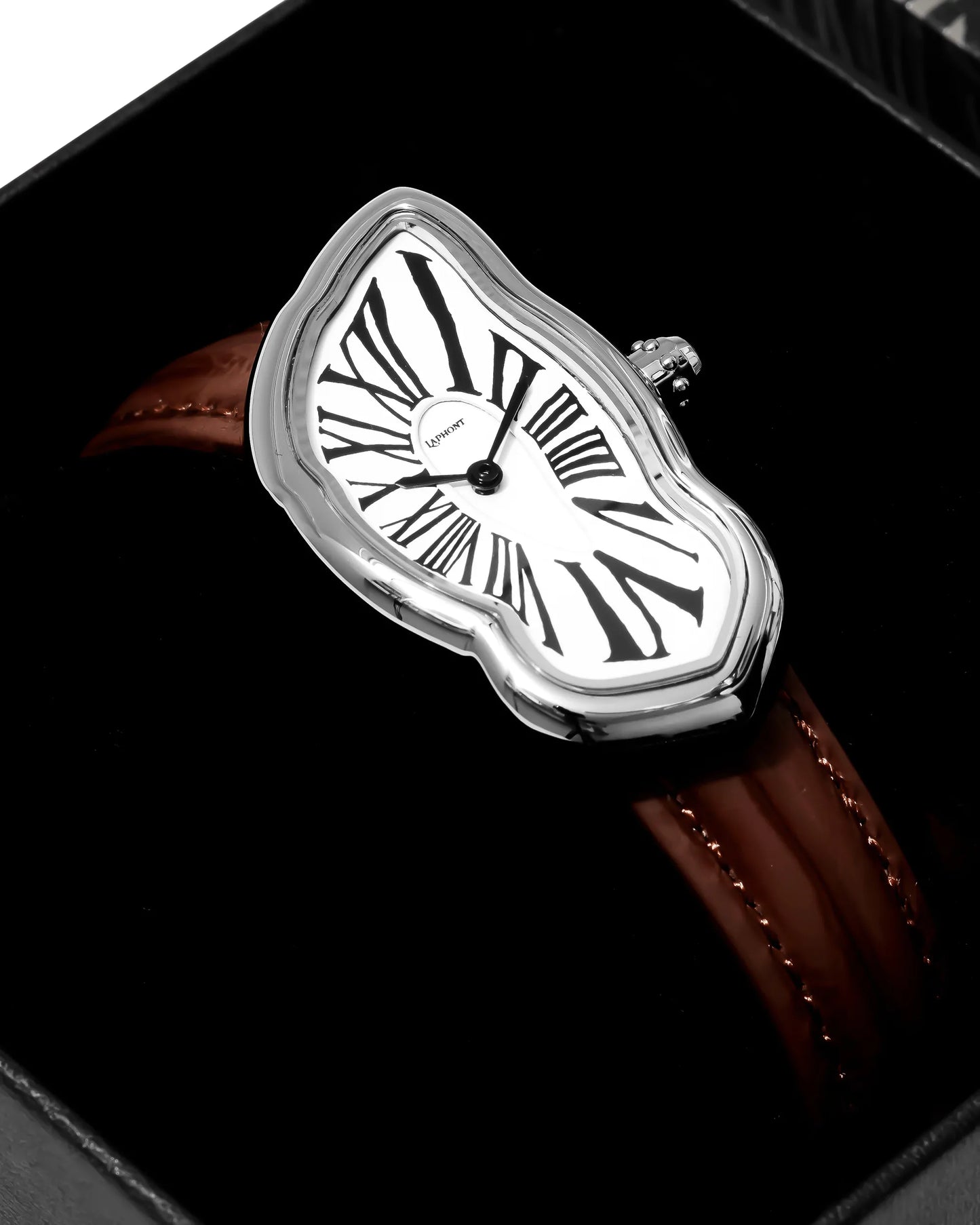 Schmelzende Uhr Groß Silber