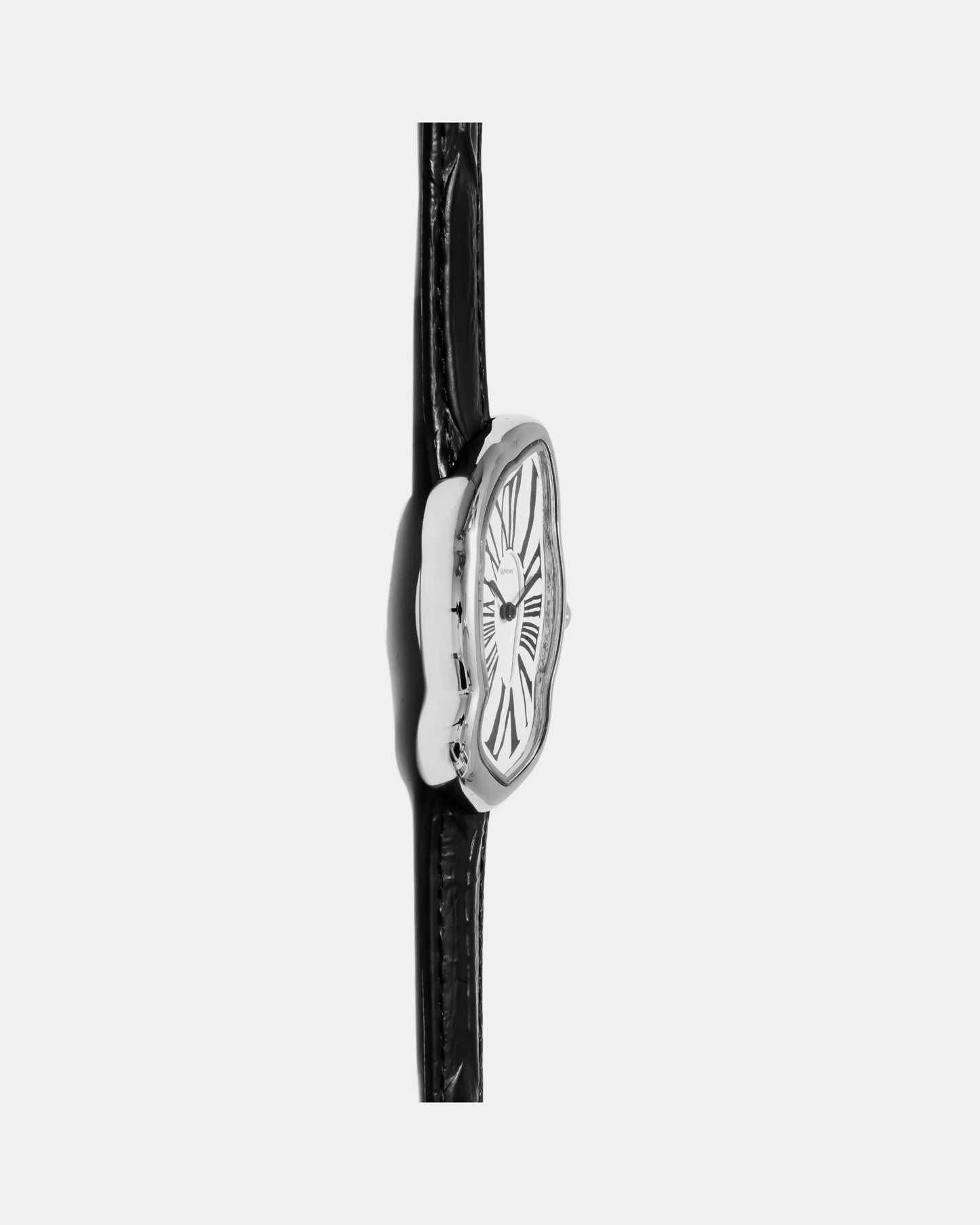 Schmelzende Uhr Groß Silber