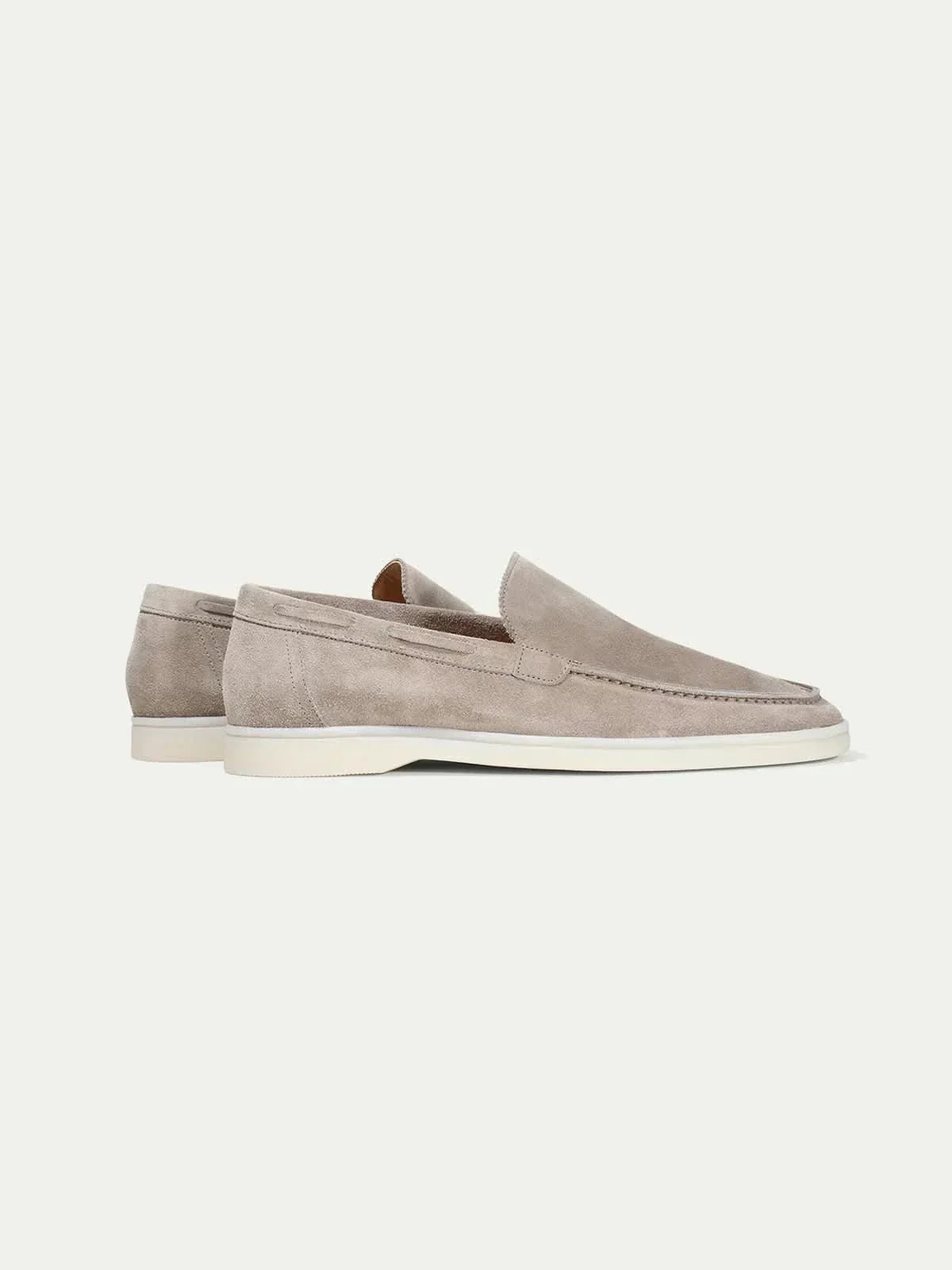 Klassischer Wildleder Slipper Hellgrau