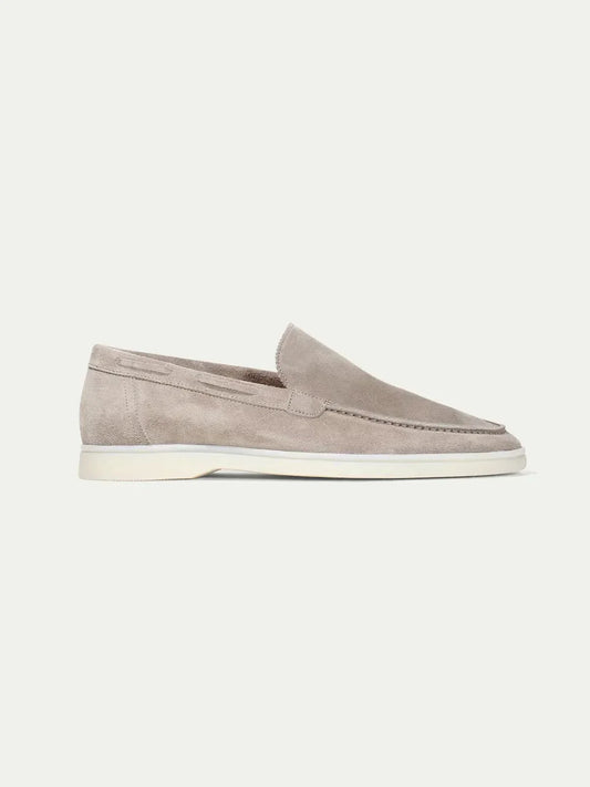 Klassischer Wildleder Slipper Hellgrau