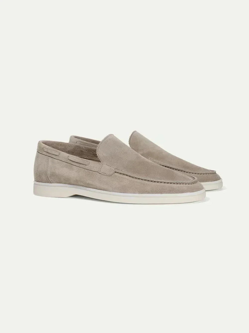 Klassischer Wildleder Slipper Hellgrau