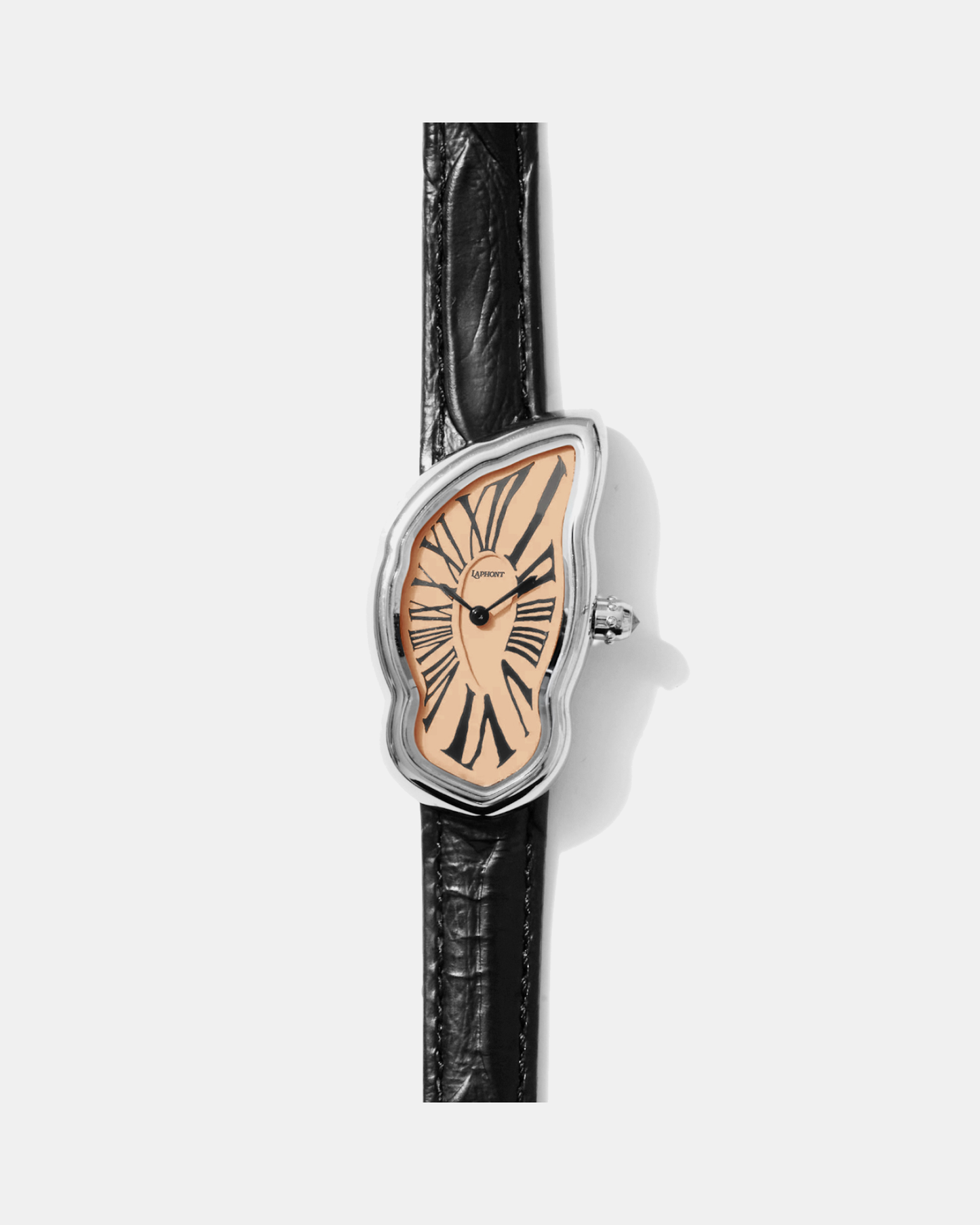 Schmelzende Uhr Groß Silber