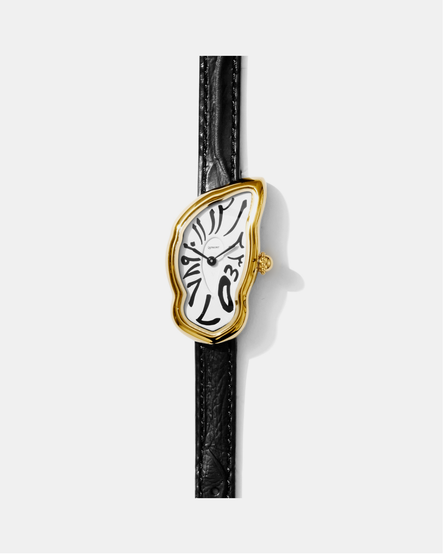 Schmelzende Uhr Klein Gold