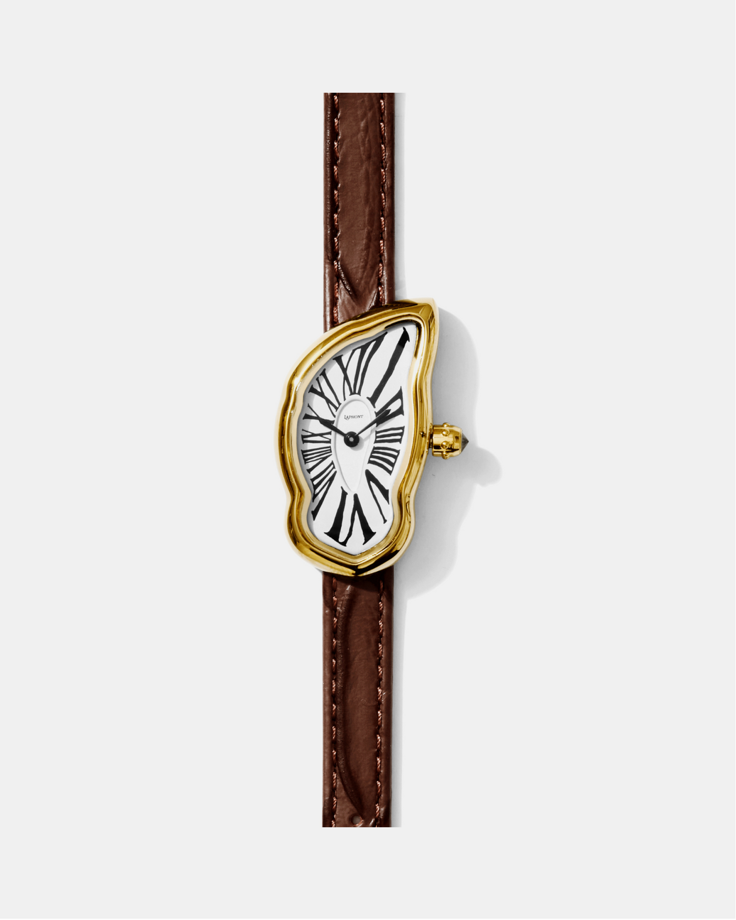 Schmelzende Uhr Klein Gold