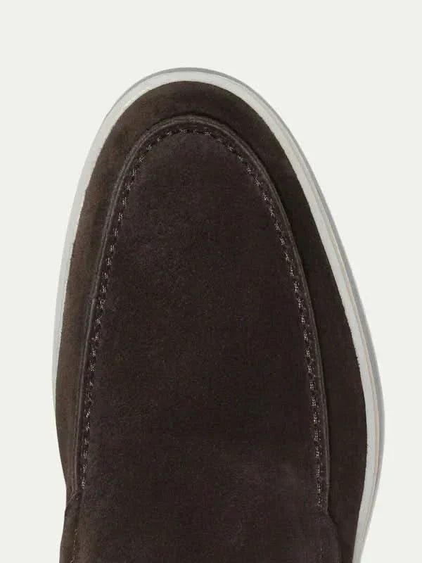 Klassischer Wildleder Slipper Braun