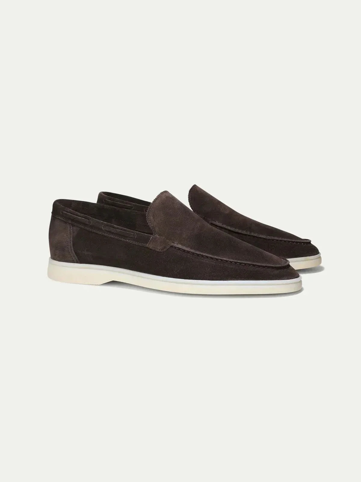 Klassischer Wildleder Slipper Braun