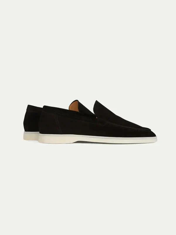 Klassischer Wildleder Slipper Schwarz