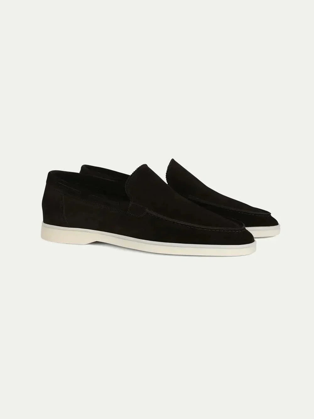 Klassischer Wildleder Slipper Schwarz