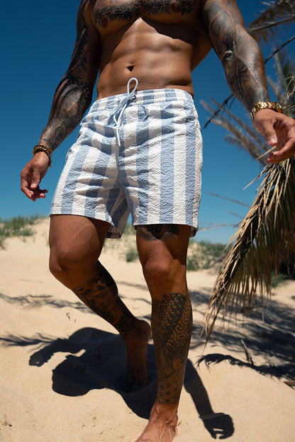 Porto Nero Badeshorts - Blau/Weiß
