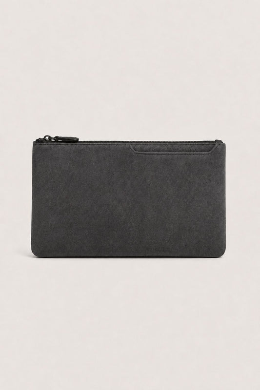 Alcantara Clutch Bag Dunkelgrau
