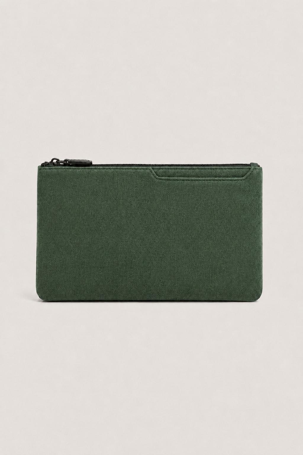 Alcantara Clutch Bag Mitternachtsgrün