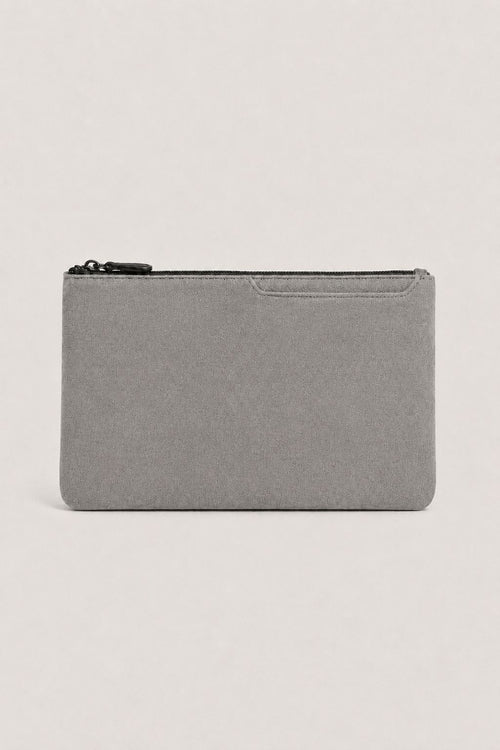 Alcantara Clutch Bag Mondstein Grau